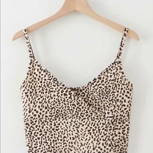 cheetah print cropped tank